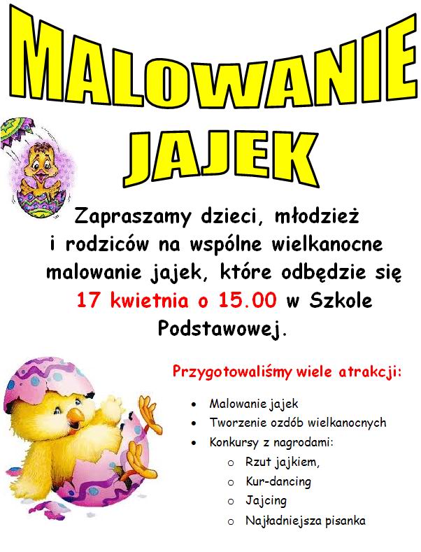 plakat malowanie jajek